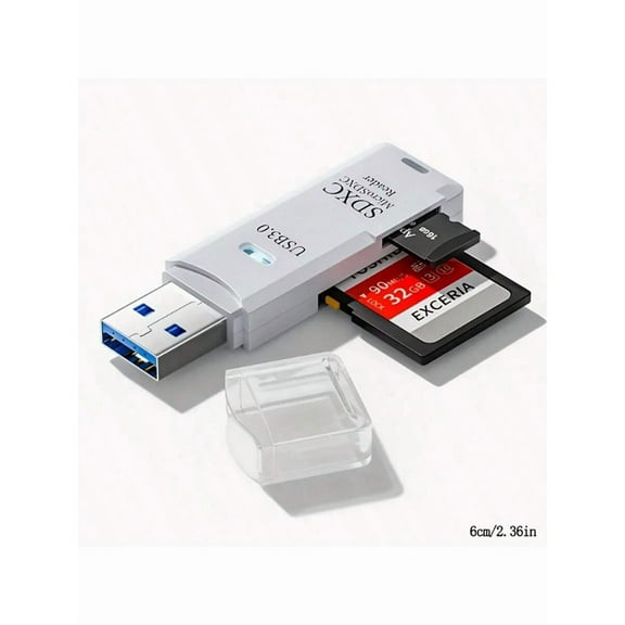 4 in 1 Multi function Card Reader, USB-Type C-TF Card-SD Card-Lighting ...