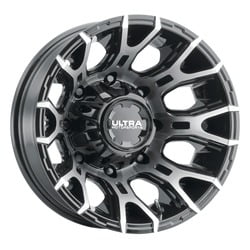 1 Ultra 17x6.5 8X6.50 -140 022RU Scorpion Dullally Gloss Black w/Diamond Cut Face Wheel Rim