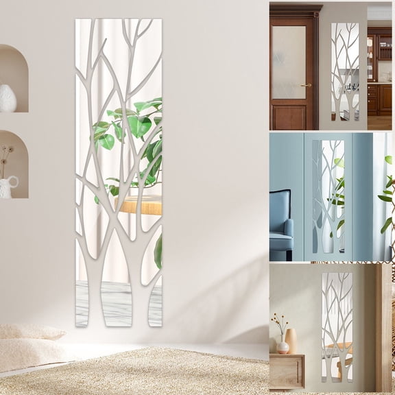 1 Unit 100x28 CM Acrylic Tree Branches 3D Mirror Decal Professional Spatial Expansionasshown)