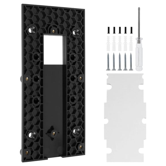 1 Unit 12x6 CM ABS Drill Free Mounting Bracket Professional Hardware Securementblack+white1)