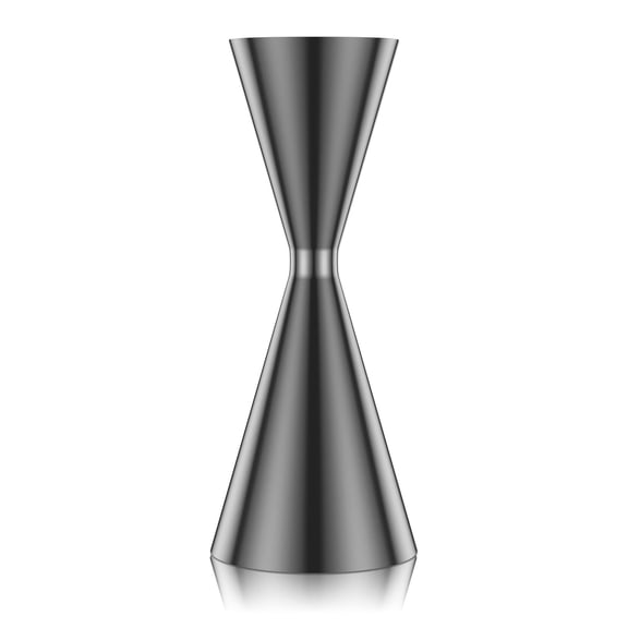 1 Unit 30/60 ML 304 Stainless Steel Double Jigger Professional Volumetric Calibrationblack)