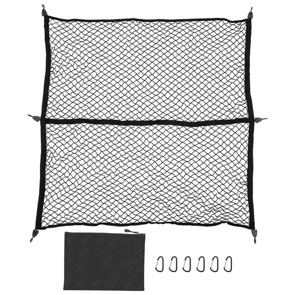 1 Unit 4x4 FT Polyamide Truck Cargo Net Professional Elastic Containment4hooks)black)