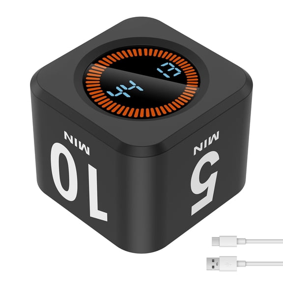 1 Unit 5 CM ABS Digital Cube Timer Professional Chronological Calibrationblack)