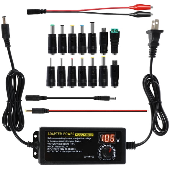 1 Unit 72W PC AC DC Adapter Professional Voltage Conversionblack)