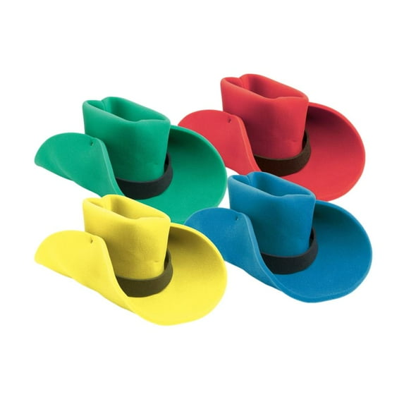 1 Unit Non Light Up Assorted Foam Cowboy Hat One Size Fits All Gender