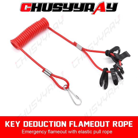 1* Universal Boat Outboard Engine Motor Kill Stop Switch & Safety Tether Lanyard