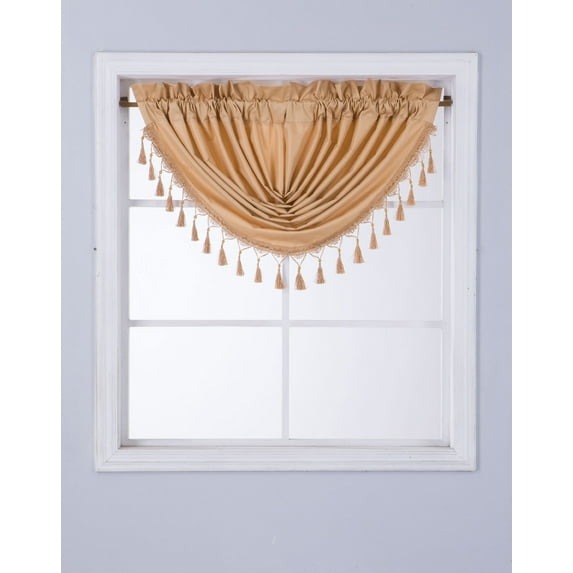 1 VALANCE SWAG WATERFALL BLACKOUT ROD POCKET FOAM LINED WINDOW DECOR CURTAIN