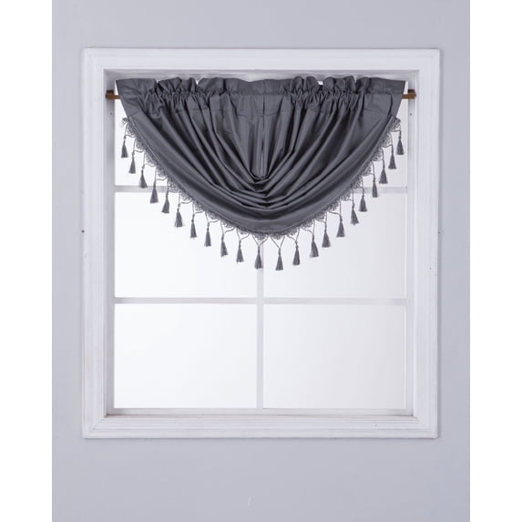 1 VALANCE SWAG WATERFALL BLACKOUT ROD POCKET FOAM LINED WINDOW DECOR CURTAIN