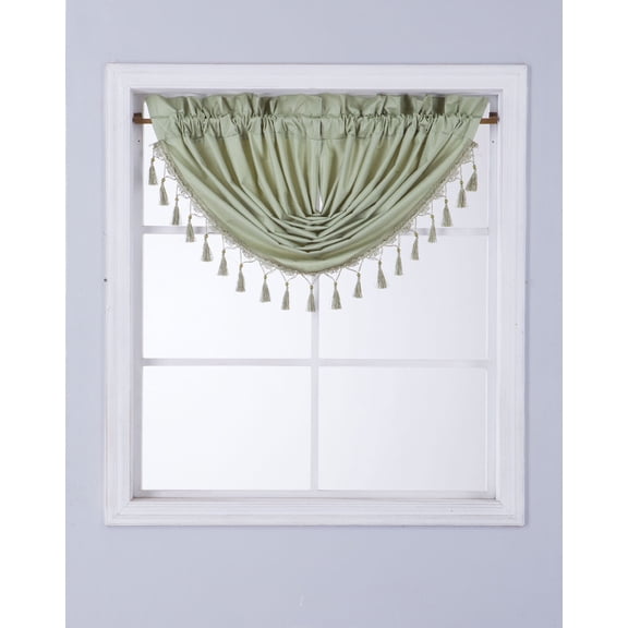 1 VALANCE SWAG WATERFALL BLACKOUT ROD POCKET FOAM LINED WINDOW DECOR CURTAIN