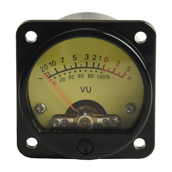 1 VU Level Meter w/Backlight DB Power Meter 45mm Power Meter Volume DB Stereo Audio Volume Tester w/Driver Plate