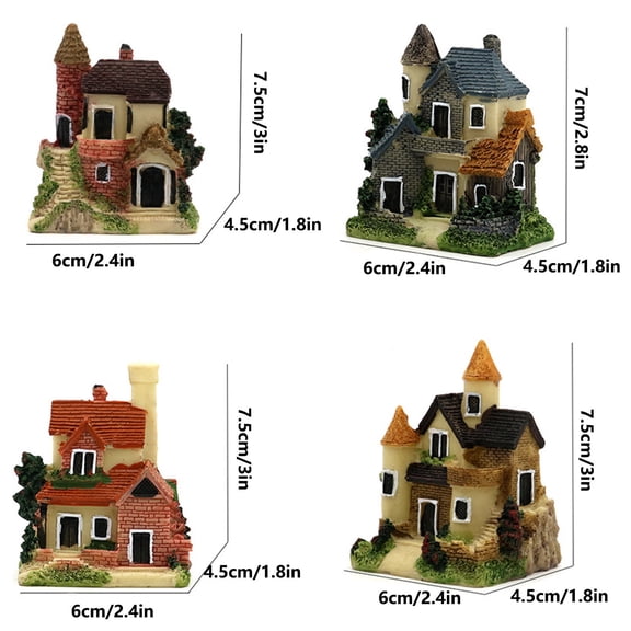 1 Villa Decoration Clearance! Miniature Fairy House Fairy Garden Home Decoration Resin Craft Decor