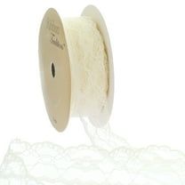 1" Vintage Scalloped Edge Lace Ribbon Trim Ivory 25 Yard