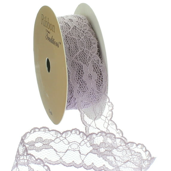 1" Vintage Scalloped Edge Lace Ribbon Trim Taupe 5 yards