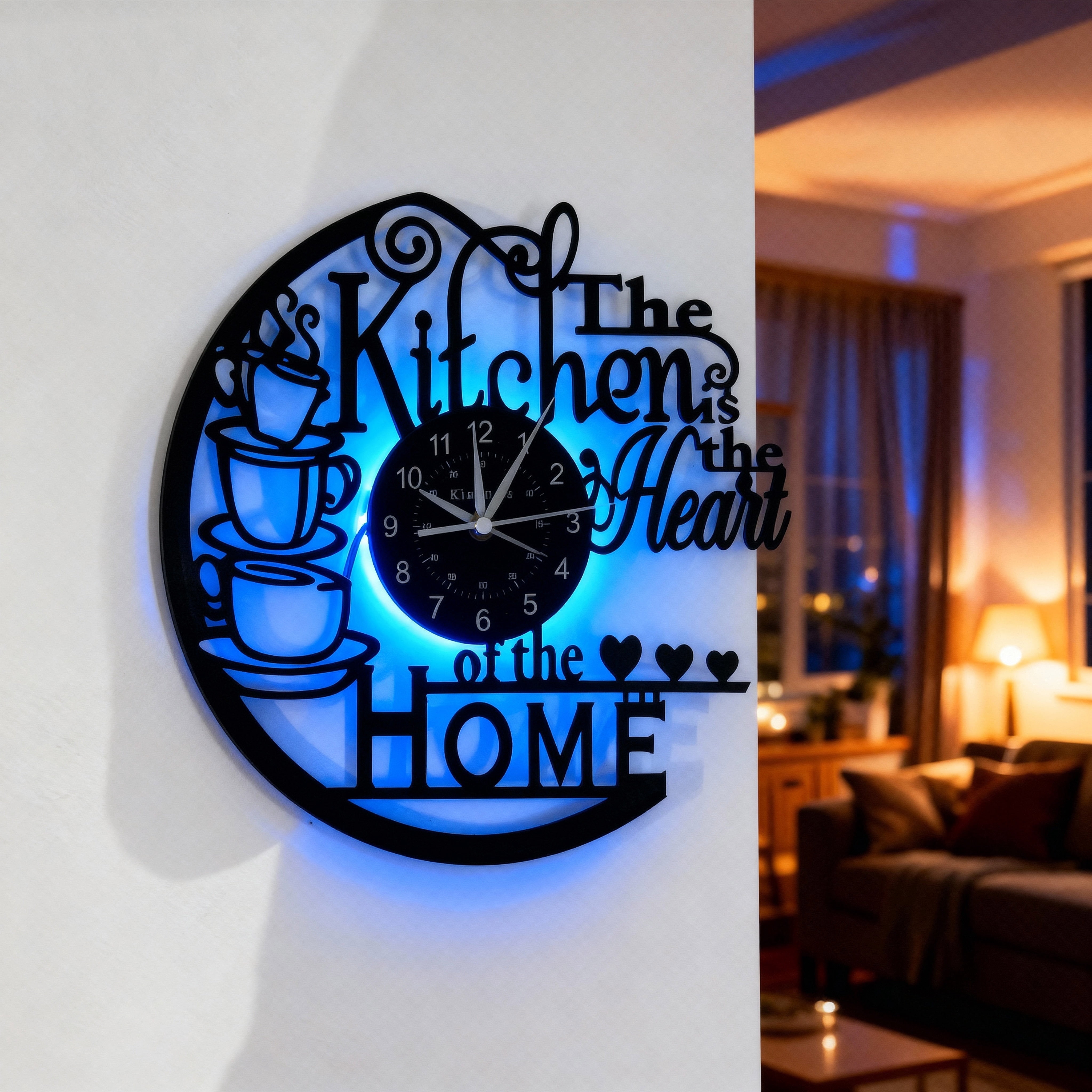 1 Vinyl Record Wall Clock, Silent Wall Clock, Suitable for Living Room, Bedroom, Room Decoration, Home Decoration, Kitchen, Office Decoration, Bar, Caf, Coffee Shop Wall Clock Decorati