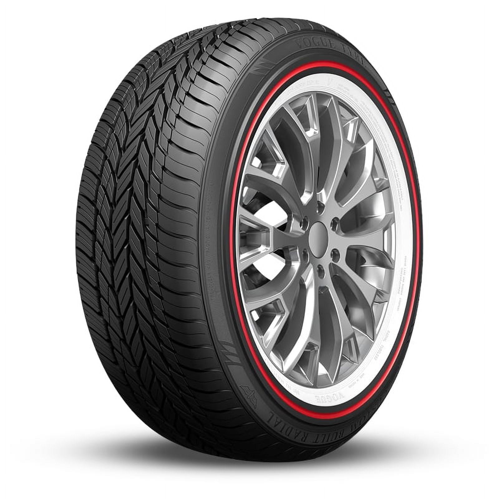 1 Vogue Tyres Custom Built Radial 245/40R20 99V Red/White Sidewall Tires 460AA 0.3117.065 / 245/40/20 / 2454020