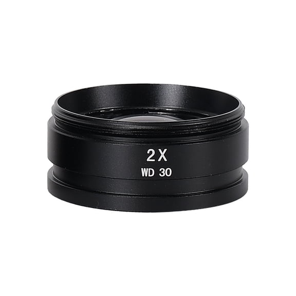1 WD165 2.0x Auxiliary Objective Microscope Camera Lens Barlow Glass Lens for Monocular Digital/Video Microscopes