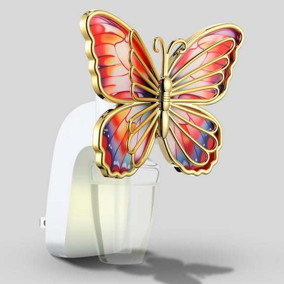 1 Wall Valentine's Day Fragrance Plug in Compatible with Bath and Body Works WallFlower Fragrances, Scent Diffuser with Night Light, ETL Certified, Long Lasting Scented Warmer(Yellow,Butterfly)