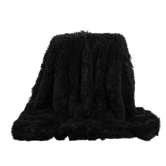 1 Warm Blanket Shaggy Long Faux Fur Throw Blanket Fuzzy Lightweight Plush Sherpa Fleece