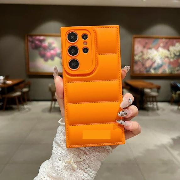 1 Wave phone case, Samsung S25, S24, S23, S22 Ultra/Plus solid color shockproof soft cover