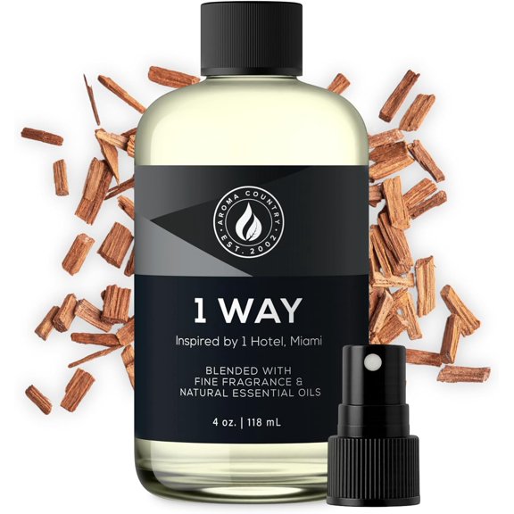 1 Way Diffuser Oil - Luxury Hotel Santal Fragrance Oil for Diffuser Refill, Sandalwood Home Aroma Diffusers & Room Spray - My Way Premium Aromatherapy Oils & Home Scent (4 Fl Oz)