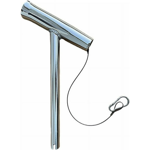 1-Way Fishing Rod Holder - 10" Flared Tulip - Outrigger Style - Rod Rigger - Polished Aluminum