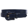 thumbnail image 1 of 1" Western Buckle Patent Leather Fashion Belt, 1 of 1