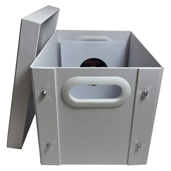1 White 7" Vinyl Record 45 RPM Storage Box