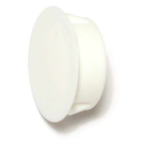 1" White Nylon Plastic Flush Head Hole Plugs (12 pcs.)