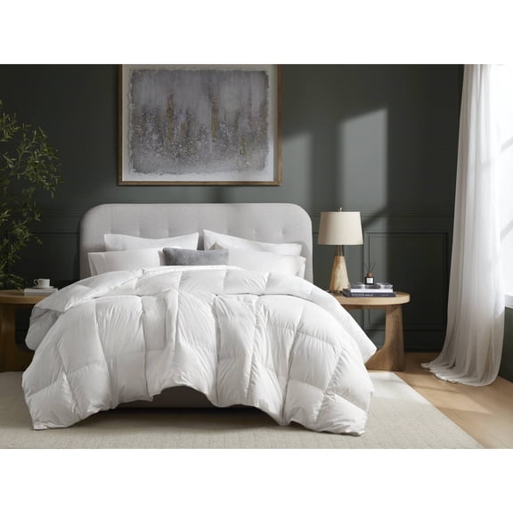 1 White PC King/Cal King 100% Cotton Shell Comforter