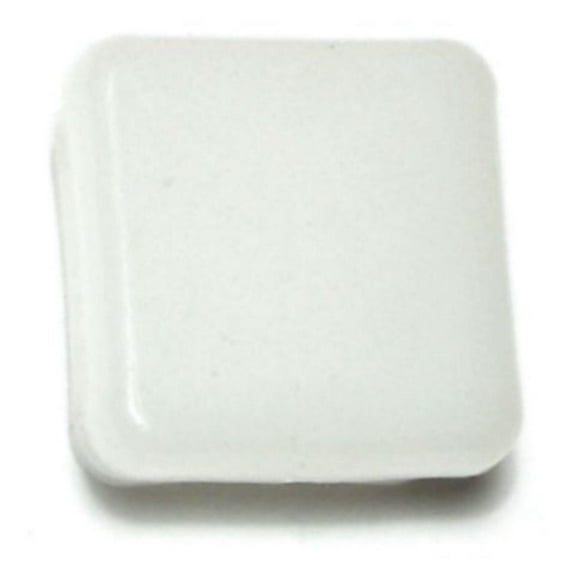 1" White Plastic Inside Square Caps (8 pcs.)
