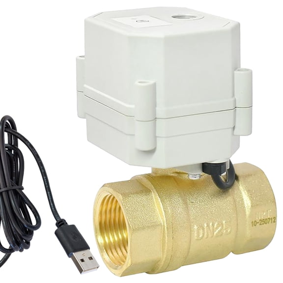 1” WiFi Remote Control Motorized Ball Valve,DN25 Brass Smart Water Valve