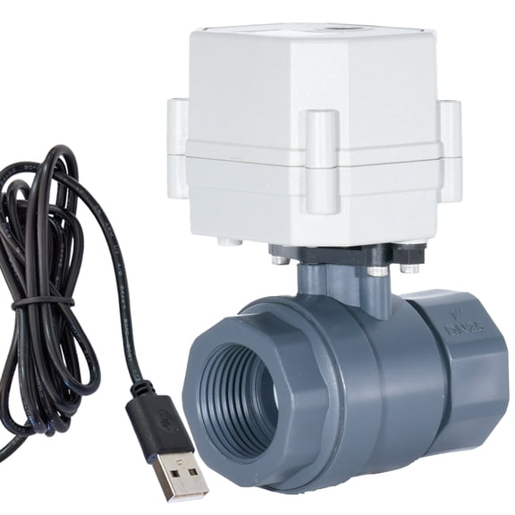 1” WiFi Remote Control Motorized Ball Valve,DN25 PVC Smart Water Valve