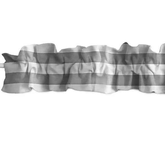 1" Wide Stripes Cotton Curtain Sleeve Topper Window Treatment