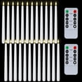 thumbnail image 1 of 1" Window Candles with Timer - 10 Pack Battery Operated Tapered Candles, Flameless LED Taper Candlesticks Ivory for Christmas Holiday Decor, 1 of 7