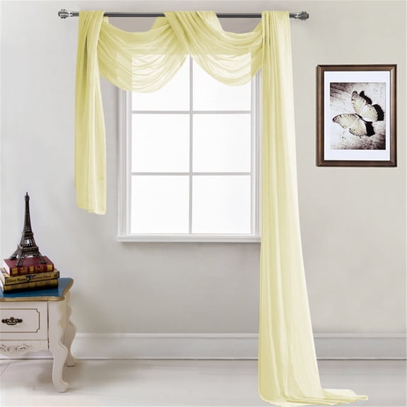 1*Window Screen New Window Scarf Multifunction Voile Window or Event Decoration Curtain