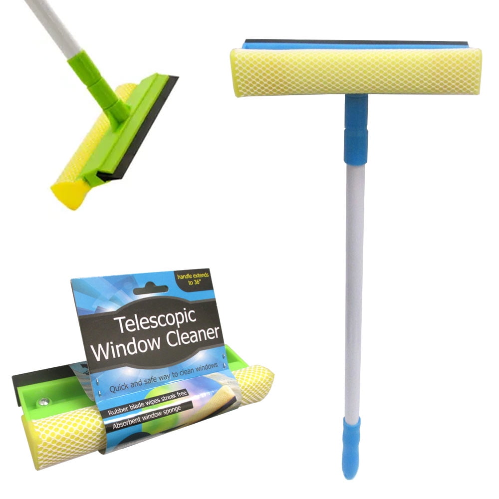 Window Squeegee for Car Windows or Boats Windshield Squeegee Long Handle  and Scrubber Cleaning Tool Window Cleaner and Washer with Big Sponge  Boating