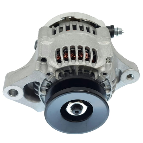 1 Wire Mini Alternator with Pulley 35 Amp 1/2" Pulley