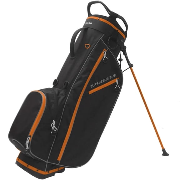 Accelerated Golf Xpress 3.5 Black Orange Stand Golf Bag