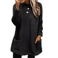 thumbnail image 1 of 1. Women's Thermal Fleece Pullover Winter Warm Long Sleeve Tunics Top with Pockets Cozy Outdoor Wear, 1 of 9