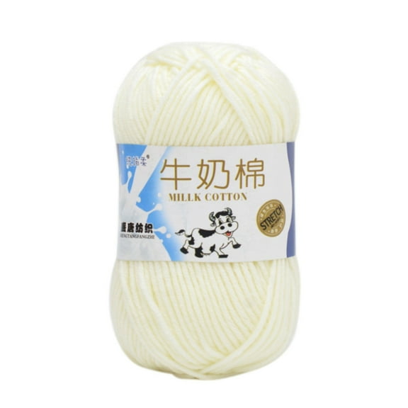 1*Wool 1 Pcs Soft Milk Cotton Yarn Skeins for Diy Doll Sweater Hats Scarf Shawl