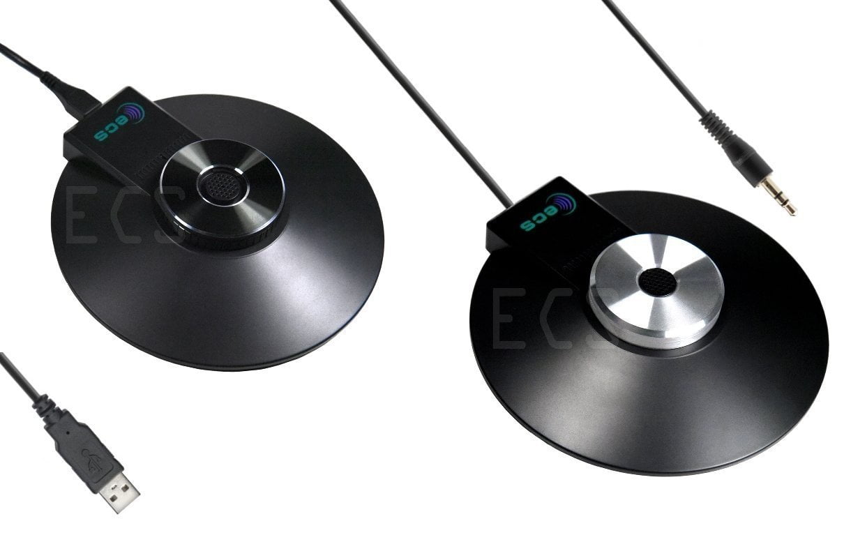 (1) WordForum USB with (1) WordForum 3.5 mm Stereo Conference Microphone Daisy Chained with 360° Omni-Directional Digital Recording For Meetings or Teleconferencing with SKYPE or other VoIP Calls
