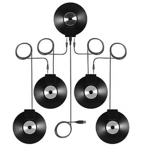 (1) WordForum USB with (4) WordForum 3.5 mm Stereo Conference Microphones Daisy Chained with 360° Omni-Directional Digital Recording For Meetings or Teleconferencing with SKYPE or other VoIP Calls