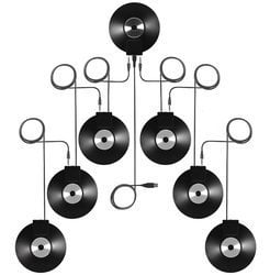 (1) WordForum USB with (6) WordForum 3.5 mm Stereo Conference Microphones Daisy Chained with 360° Omni-Directional Digital Recording For Meetings or Teleconferencing with SKYPE or other VoIP Calls