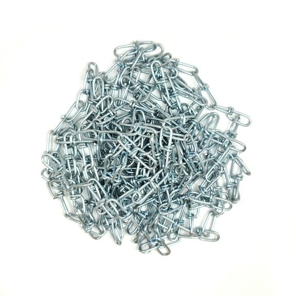 #1 X 15-FT Double Loop Chain, Bright Galvanized,155lbs Capacity, 15ft Clamshell Packing, Ideal for Gates, Porch Swings, Playground, Gymnasium, Padlock Chains, Boat Chains, and Fixture Hanging.