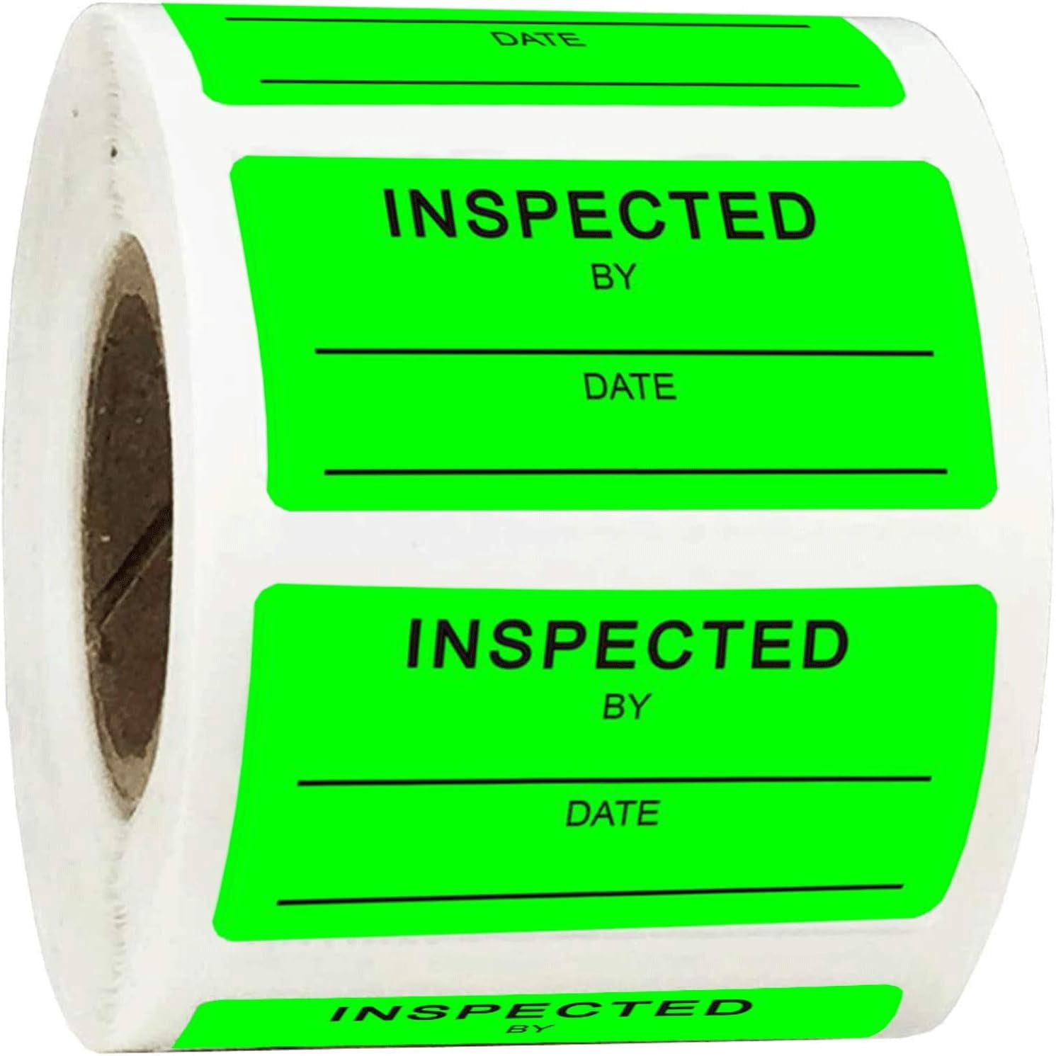 1 X 2 Inch Inspected by Rectangle Labels - Quality Control Inventory ...