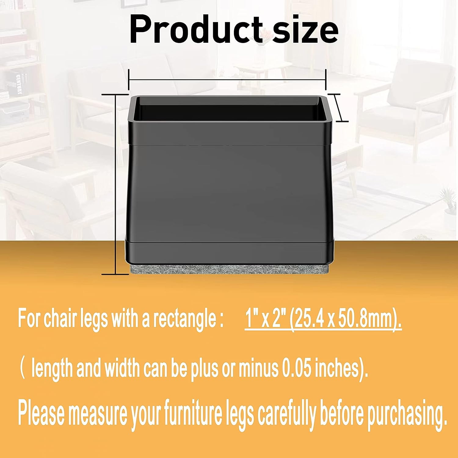 Chair leg floor protectors rectangle sale