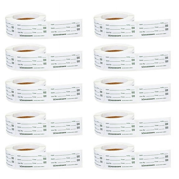 1 X 2In Self-Adhesive Removable Freezer Food Labels Cooler Food Storage Freezer Stickers for Reusable Containers 10 Roll