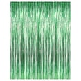 thumbnail image 1 of 3' x 8' Green Tinsel Foil Fringe Door Window Curtain Party Decoration, 1 of 2