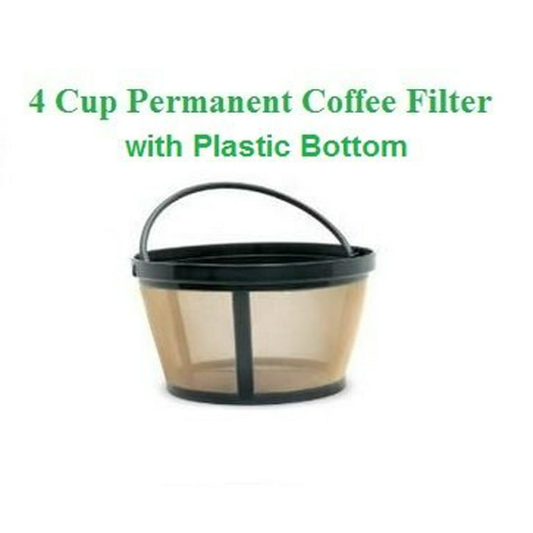 Coffee Cup Reusable Plastic Maker with 4-Cup Basket Style