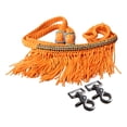 thumbnail image 1 of 1" X 8Ft Hilason Braided Barrel Horse Racing Reins Knots Fringe Crystal W/ Snaps, 1 of 2